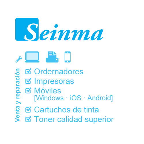 Reparación y venta de Ordenadores, Impresoras, Móviles. Cartuchos de tinta. Toner calidad superior.